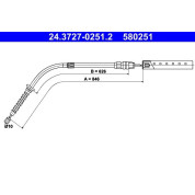 ATE | Seilzug, Feststellbremse | 24.3727-0251.2