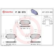 Brembo | Bremsbelagsatz, Scheibenbremse | P 30 073