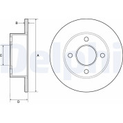 Delphi | Bremsscheibe | BG2343