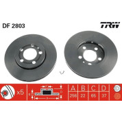 TRW | Bremsscheibe | DF2803