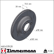 Zimmermann | Bremsscheibe | 460.4519.20