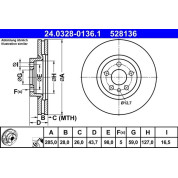 ATE | Bremsscheibe | 24.0328-0136.1