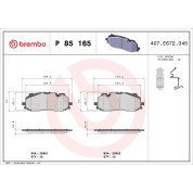 Brembo | Bremsbelagsatz, Scheibenbremse | P 85 165X