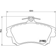 Brembo | Bremsbelagsatz, Scheibenbremse | P 54 036