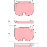 TRW | Bremsbelagsatz, Scheibenbremse | GDB1541