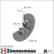 Zimmermann | Bremsscheibe | 470.2429.00