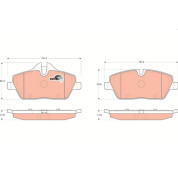 TRW | Bremsbelagsatz, Scheibenbremse | GDB1611