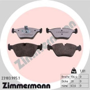 Zimmermann | Bremsbelagsatz, Scheibenbremse | 23183.995.1