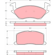 TRW | Bremsbelagsatz, Scheibenbremse | GDB878