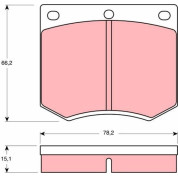 TRW | Bremsbelagsatz, Scheibenbremse | GDB660