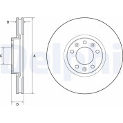 Delphi | Bremsscheibe | BG4696C