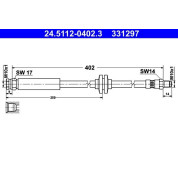 ATE | Bremsschlauch | 24.5112-0402.3