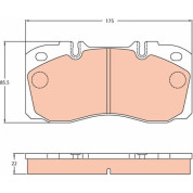 TRW | Bremsbelagsatz, Scheibenbremse | GDB5068