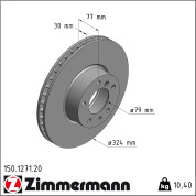 Zimmermann | Bremsscheibe | 150.1271.20