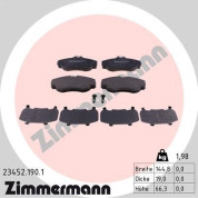 Zimmermann | Bremsbelagsatz, Scheibenbremse | 23452.190.1