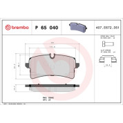 Brembo | Bremsbelagsatz, Scheibenbremse | P 65 040