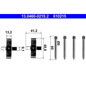 ATE | Zubehörsatz, Scheibenbremsbelag | 13.0460-0215.2