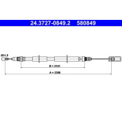 ATE | Seilzug, Feststellbremse | 24.3727-0849.2