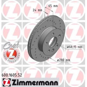 Zimmermann | Bremsscheibe | 600.1605.52