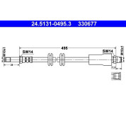 ATE | Bremsschlauch | 24.5131-0495.3