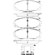 Brembo | Bremsbelagsatz, Scheibenbremse | P 30 095