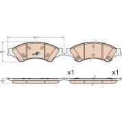 TRW | Bremsbelagsatz, Scheibenbremse | GDB2005