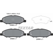 Textar | Bremsbelagsatz, Scheibenbremse | 2468201