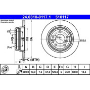 ATE | Bremsscheibe | 24.0310-0117.1