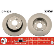 TRW | Bremsscheibe | DF4134