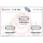 Brembo | Bremsbelagsatz, Scheibenbremse | P 30 053