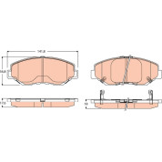 TRW | Bremsbelagsatz, Scheibenbremse | GDB3627