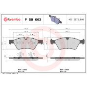 Brembo | Bremsbelagsatz, Scheibenbremse | P 50 063