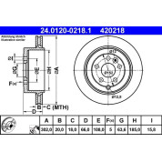 ATE | Bremsscheibe | 24.0120-0218.1