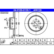 ATE | Bremsscheibe | 24.0109-0139.1