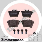 Zimmermann | Bremsbelagsatz, Scheibenbremse | 24135.980.1