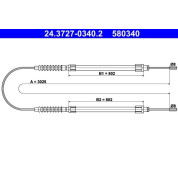 ATE | Seilzug, Feststellbremse | 24.3727-0340.2