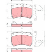 TRW | Bremsbelagsatz, Scheibenbremse | GDB3252