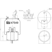 febi bilstein | Federbalg, Luftfederung | 47549