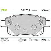 Valeo | Bremsbelagsatz, Scheibenbremse | 301738