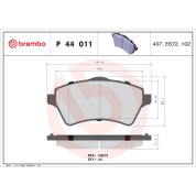 Brembo | Bremsbelagsatz, Scheibenbremse | P 44 011