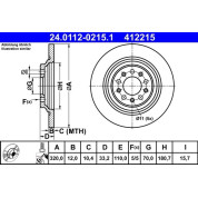 ATE | Bremsscheibe | 24.0112-0215.1