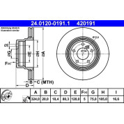 ATE | Bremsscheibe | 24.0120-0191.1