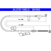 ATE | Seilzug, Feststellbremse | 24.3727-1953.2