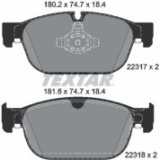 Textar | Bremsbelagsatz, Scheibenbremse | 2231701