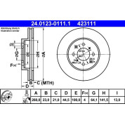 ATE | Bremsscheibe | 24.0123-0111.1