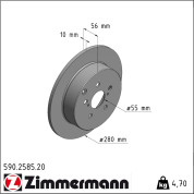 Zimmermann | Bremsscheibe | 590.2585.20