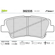 Valeo | Bremsbelagsatz, Scheibenbremse | 302335