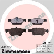 Zimmermann | Bremsbelagsatz, Scheibenbremse | 21664.995.1