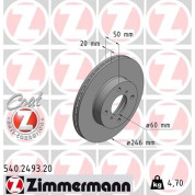 Zimmermann | Bremsscheibe | 540.2493.20