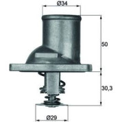 Mahle | Thermostat, Kühlmittel | TI 1 83